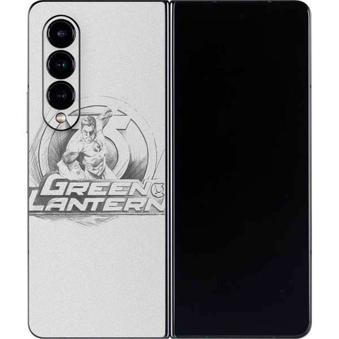 DC Comics Green Lantern Sketch Art Action Pose Galaxy Z Fold4 5G Skin